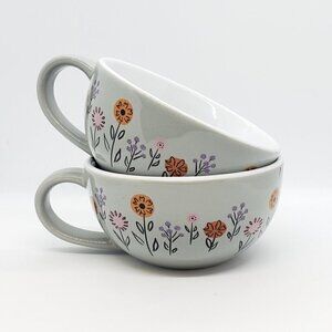 David's Tea Set Of Two Flowers Jolly Tea Cups